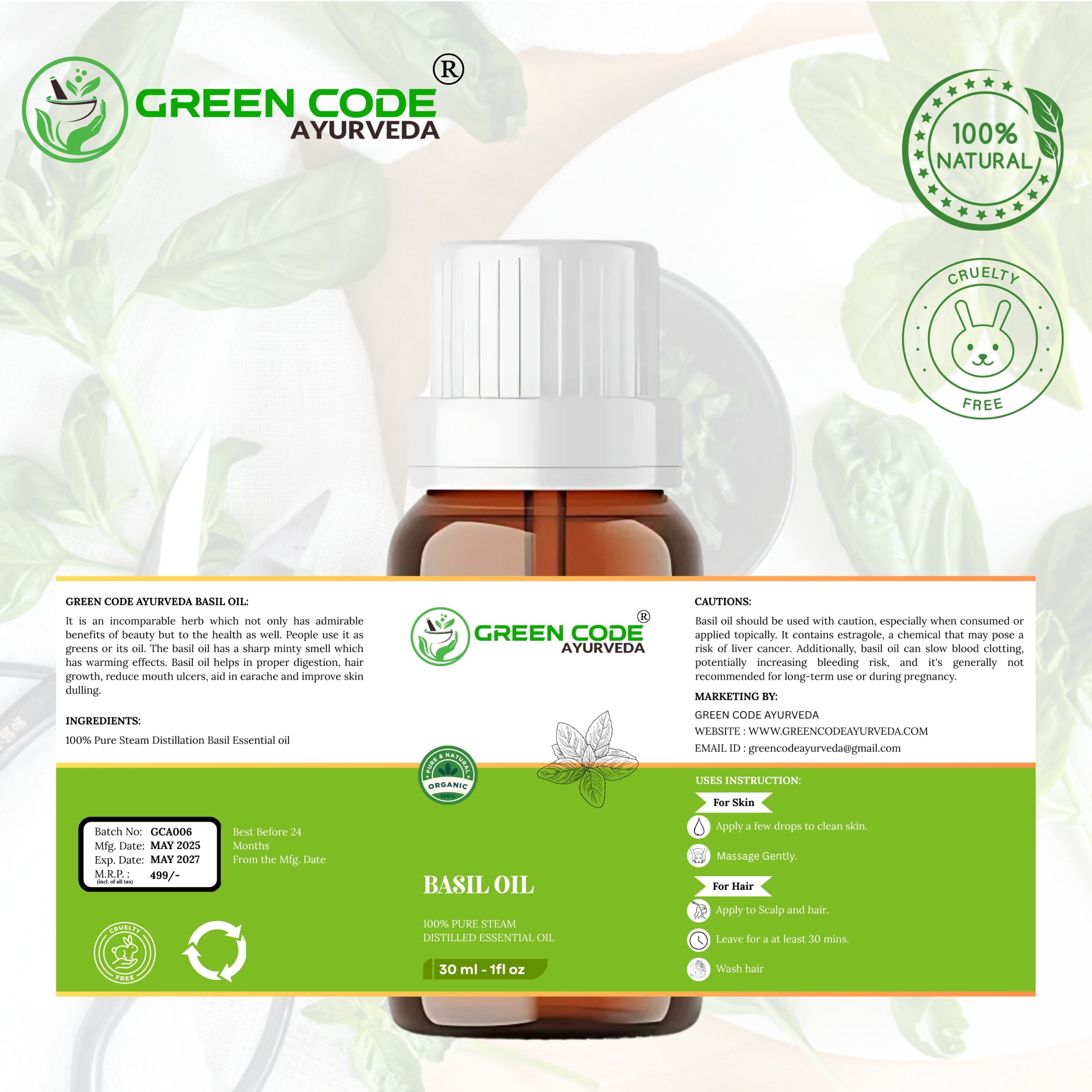 Basil oil