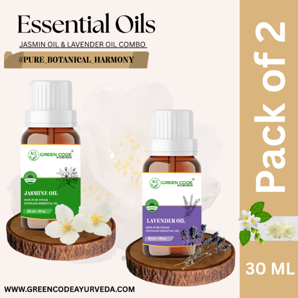THE COMBO PACK OF 2 ESSENTIAL OIL JASMINE OIL & LAVENDER OIL