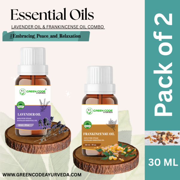 THE COMBO PACK OF 2 ESSENTIAL OIL LAVENDER OIL & FRANKINCENSE OIL