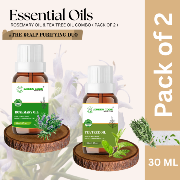 THE COMBO PACK OF 2 ESSENTIAL OIL ROSEMARY OIL & TEA TREE OIL